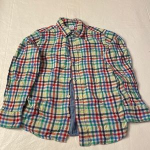 Gap Kids Multicolored Plaid Collared Button Down Shirt- Size 8